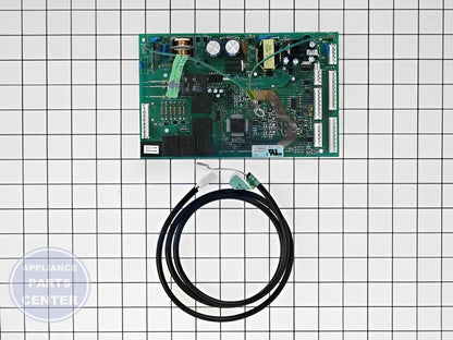 GE REFRIGERATOR MAIN ELECTRONIC CONTROL BOARD WR49X10152 - Installation in specific model showing key mounting points