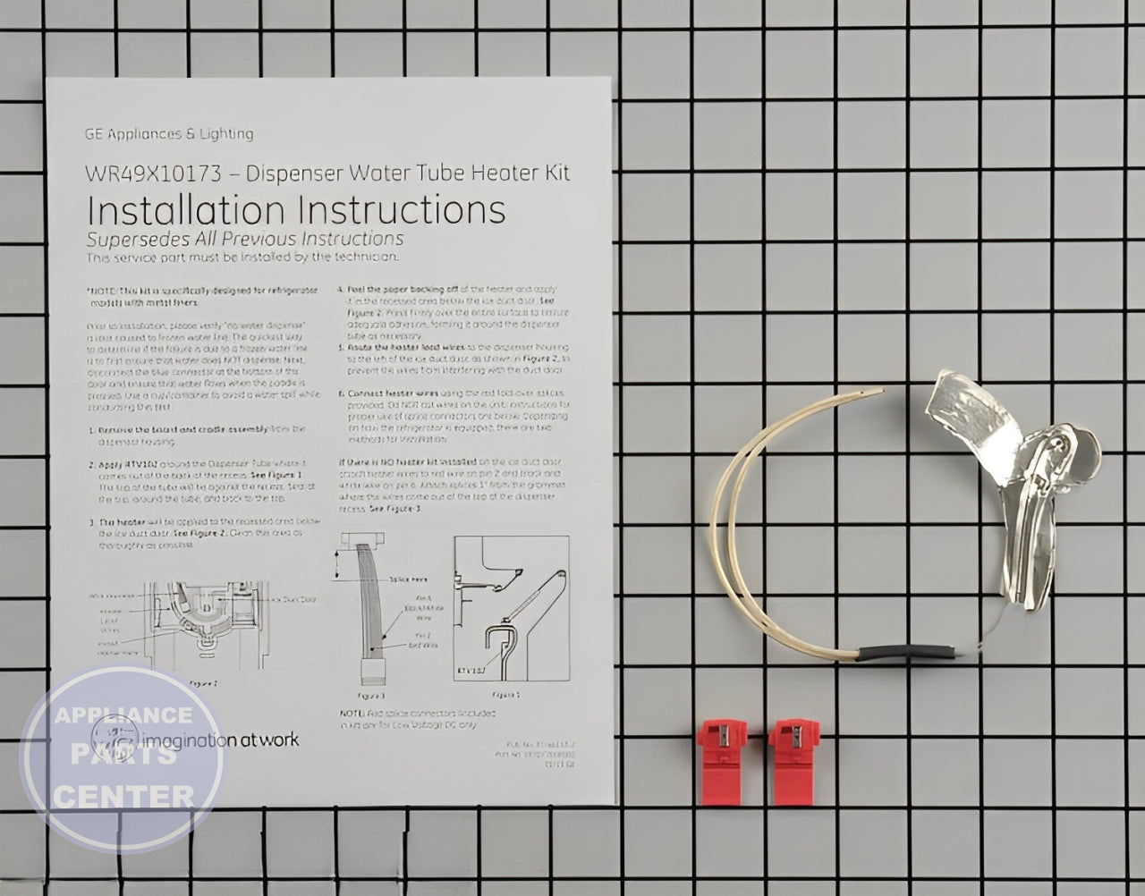 GE REFRIGERATOR WATER DISPENSER TUBE HEATER KIT WR49X10173 - Main view showing freeze prevention for GEN Refrigerator models