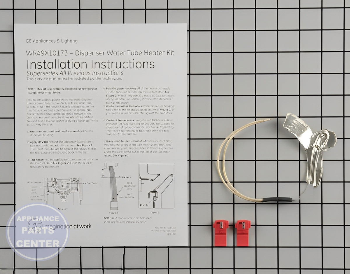 GE REFRIGERATOR WATER DISPENSER TUBE HEATER KIT WR49X10173 - Main view showing freeze prevention for GEN Refrigerator models