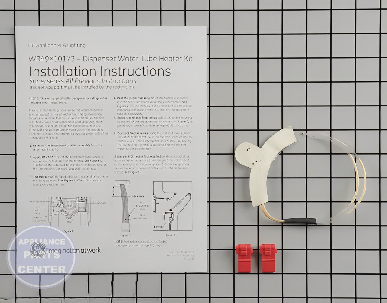 GE REFRIGERATOR WATER DISPENSER TUBE HEATER KIT WR49X10173 - Detailed view of high-quality heating element