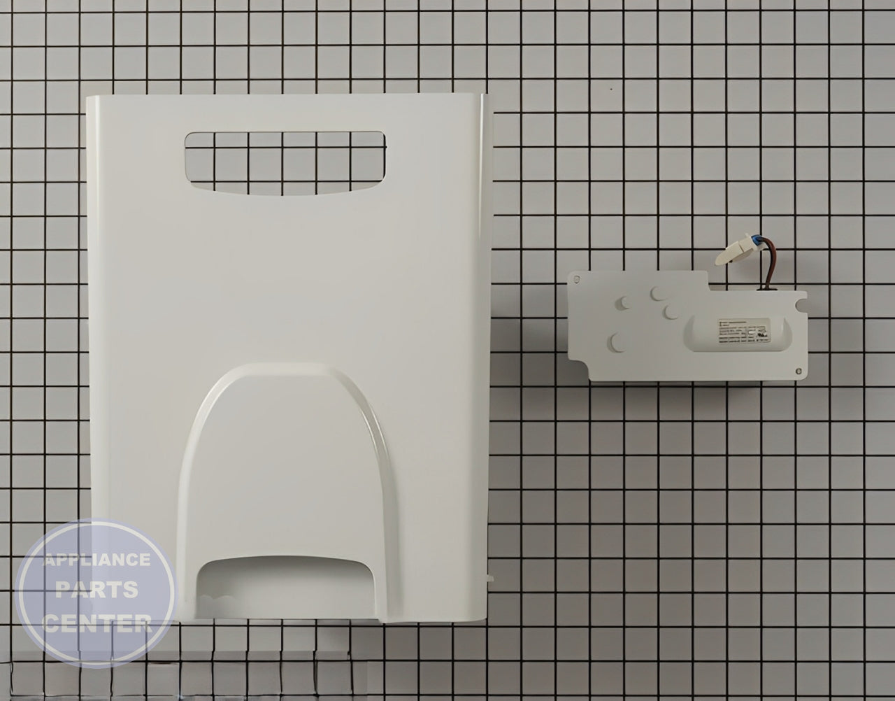 GE REFRIGERATOR ICE BUCKET AND MOTOR KIT WR49X10322 - Main view showing high-quality ice production for GE Refrigerators