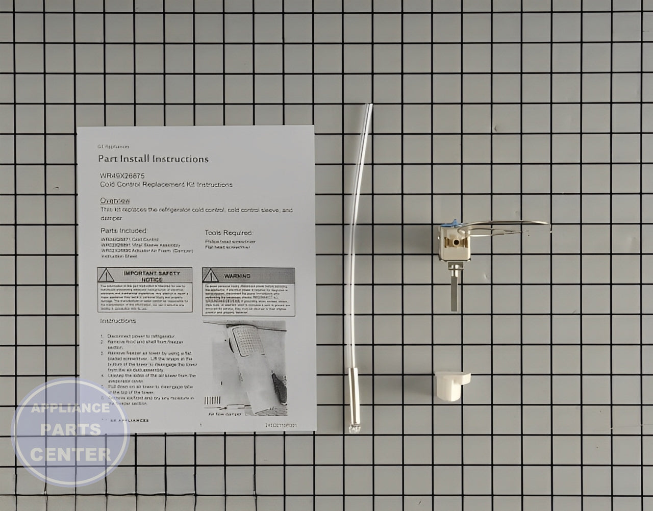 GE REFRIGERATOR COLD CONTROL SERVICE KIT WR49X26875 - Detailed view of the high-quality thermostat