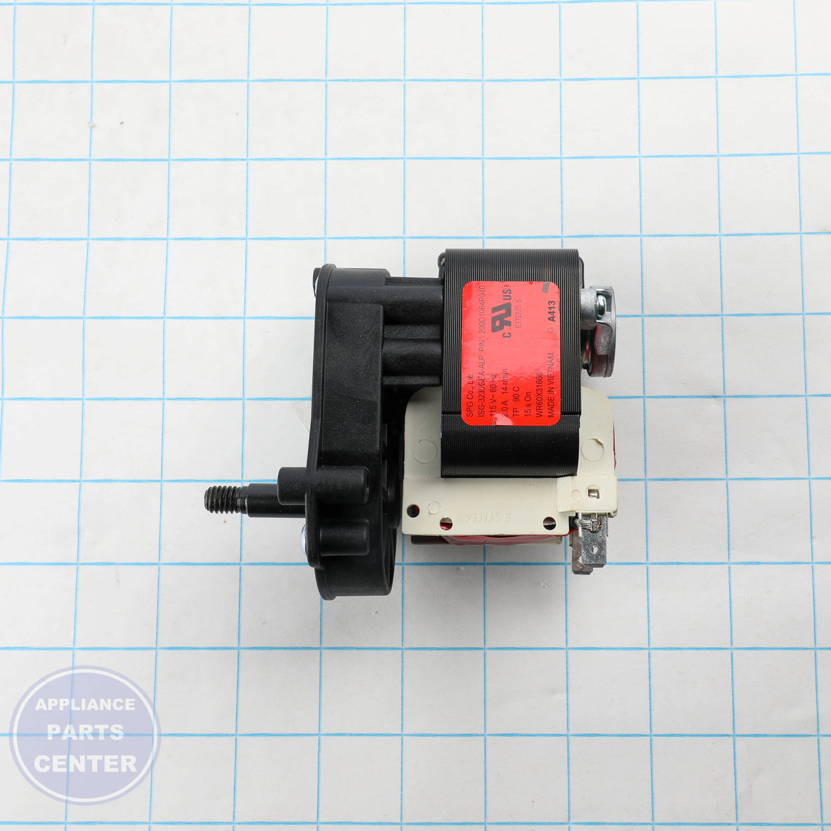 GEH AUGER MOTOR SERVICE KIT WR49X32252 - Installation in GEH model showcasing key mounting points