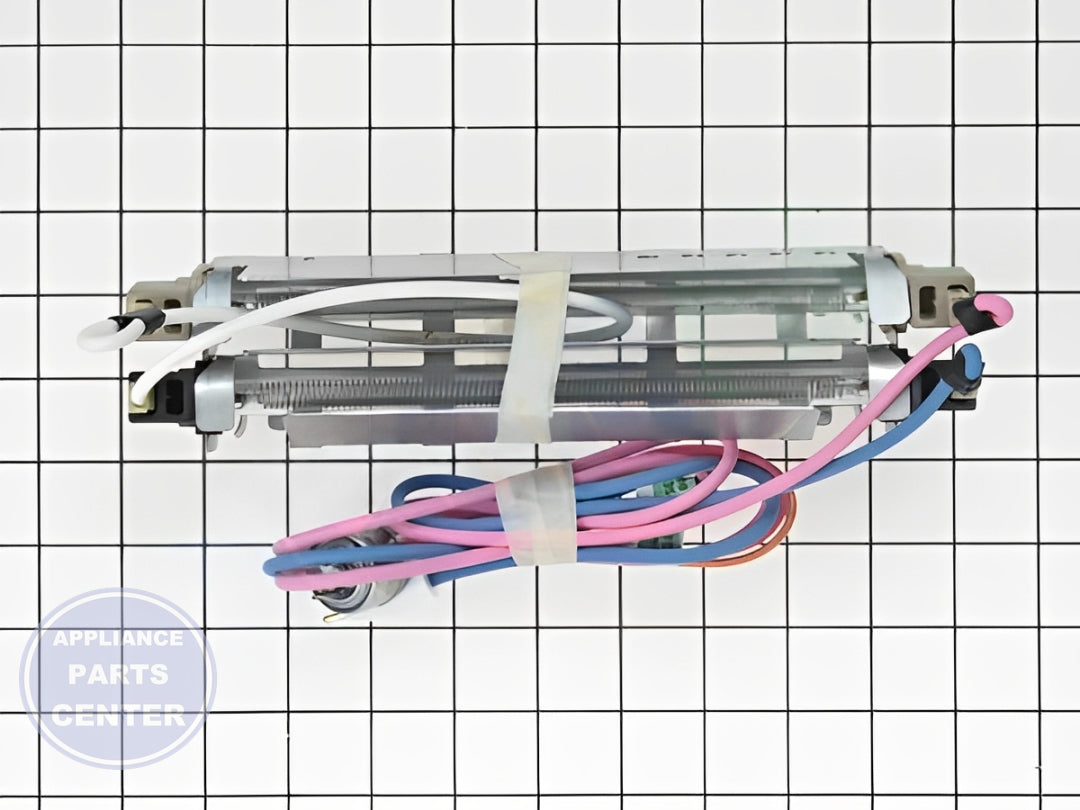 GE REFRIGERATOR DEFROST HEATER ASSEMBLY WR51X442 - Installation in GE specific model showing key mounting points