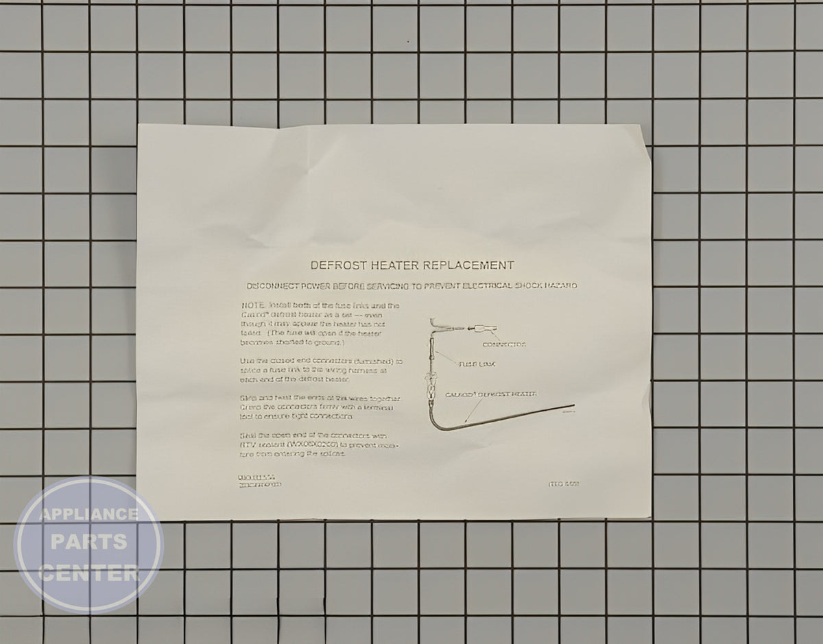 Defrost Heater Assembly WR51X466 - Detailed view of high-quality specifications