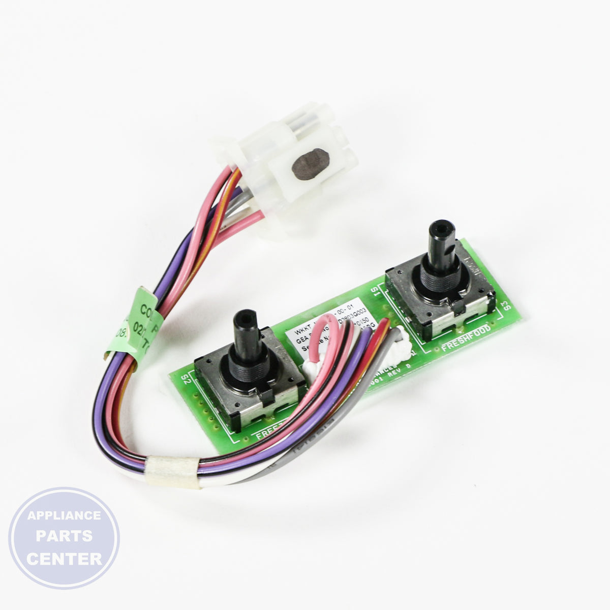 BRD/HARNESS ASSY WR55X10150 - Side view with precise electrical connectors