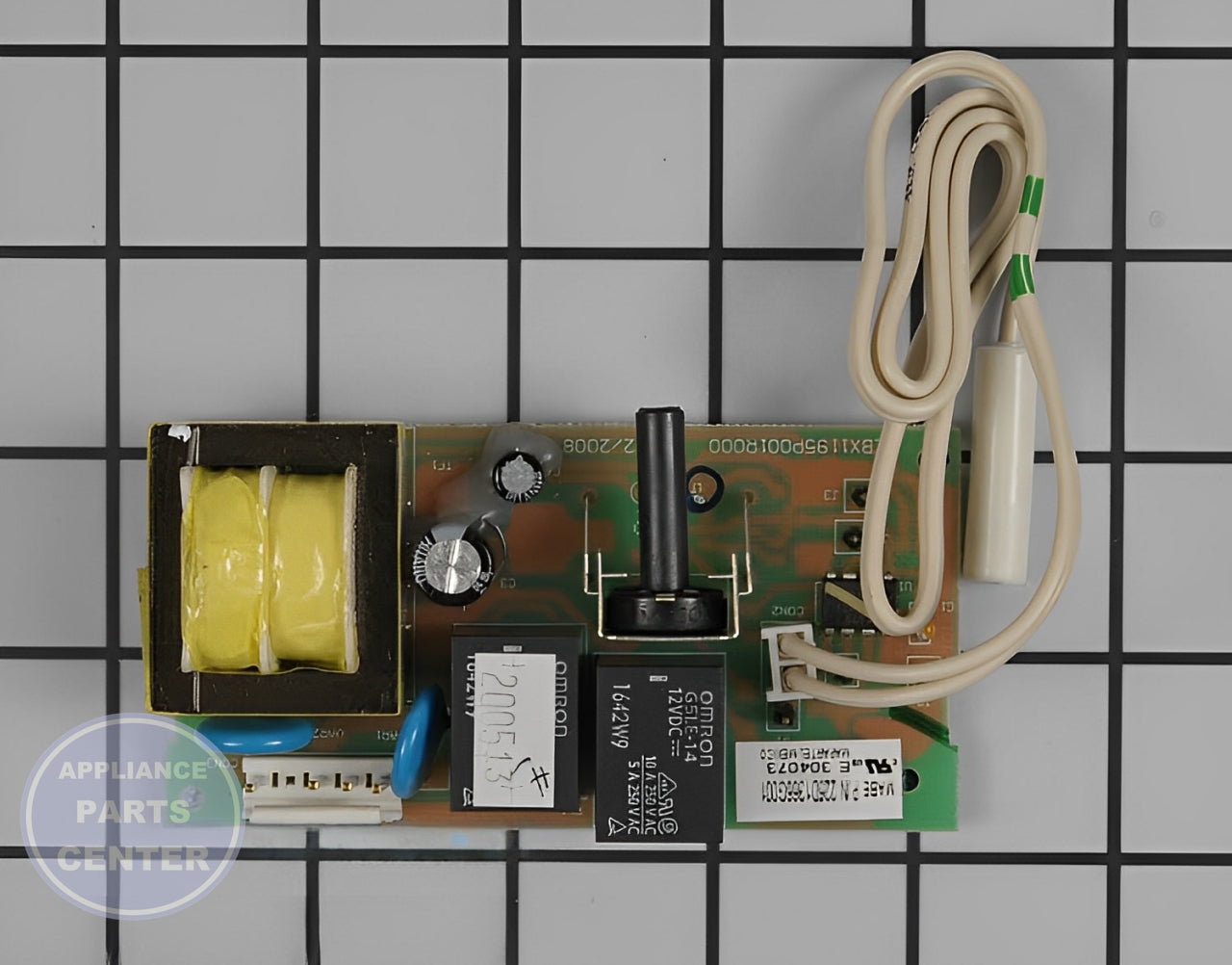 GE Control Board WR55X10837 - Main view showing circuit board for GE Refrigerator models