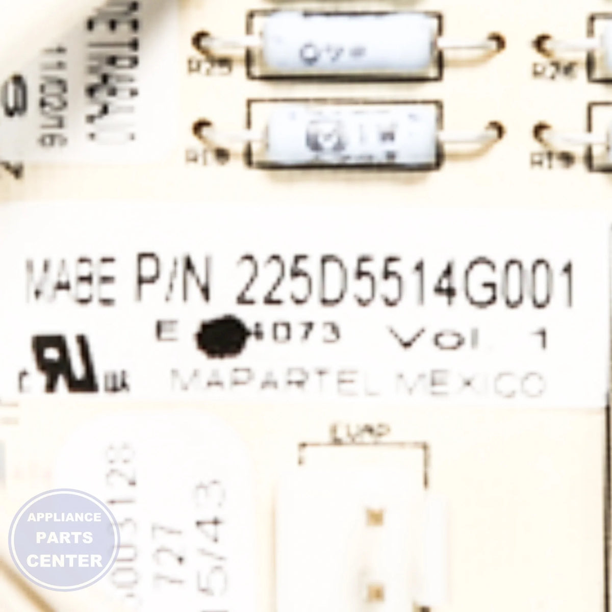 GEH BOARD CONTROL WR55X11104 - Main view showing temperature regulation for GEH models