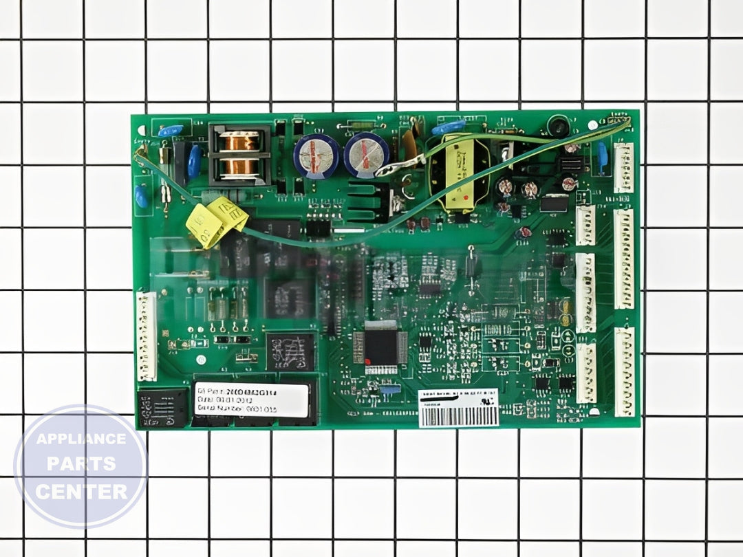 GE REFRIGERATOR MAIN CONTROL BOARD WR55X11130 - Detailed view of circuitry and technical details