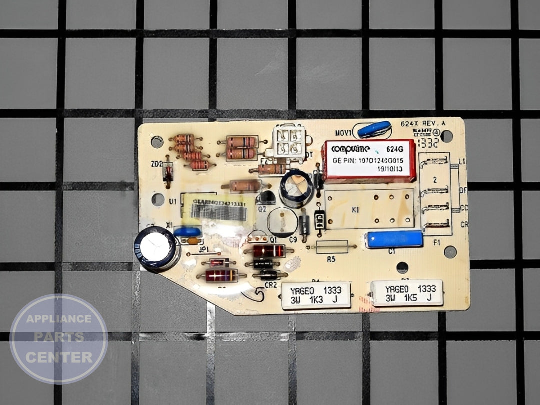 GE REFRIGERATOR CONTROL BOARD WR55X21623 - Installation in GE model showing key mounting points