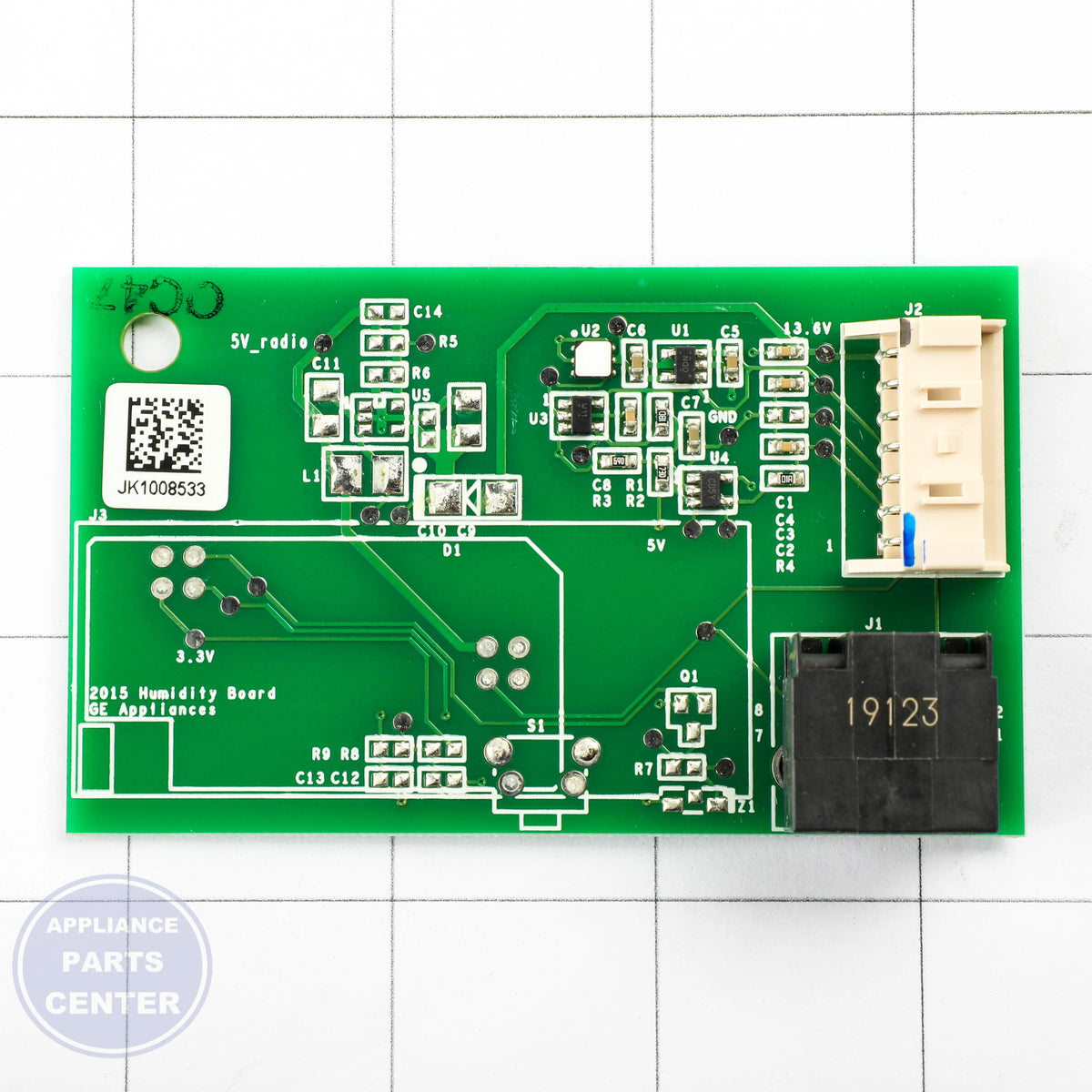 PCB ASM HUMIDITY BOARD WR55X24585 - Side view with 10-year lasting reliability