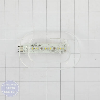 BOARD LED LIGHT ASM WR55X24870 - Side view with precise light specifications