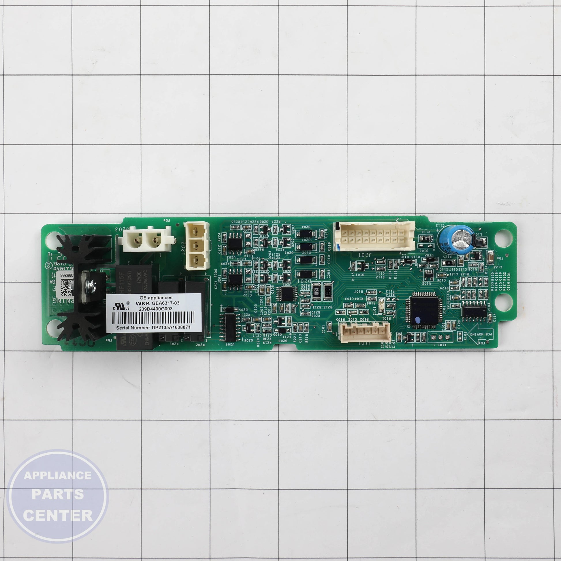 PCB ASM FEATURE BOARD WR55X26546 - Side view with circuit board specifications