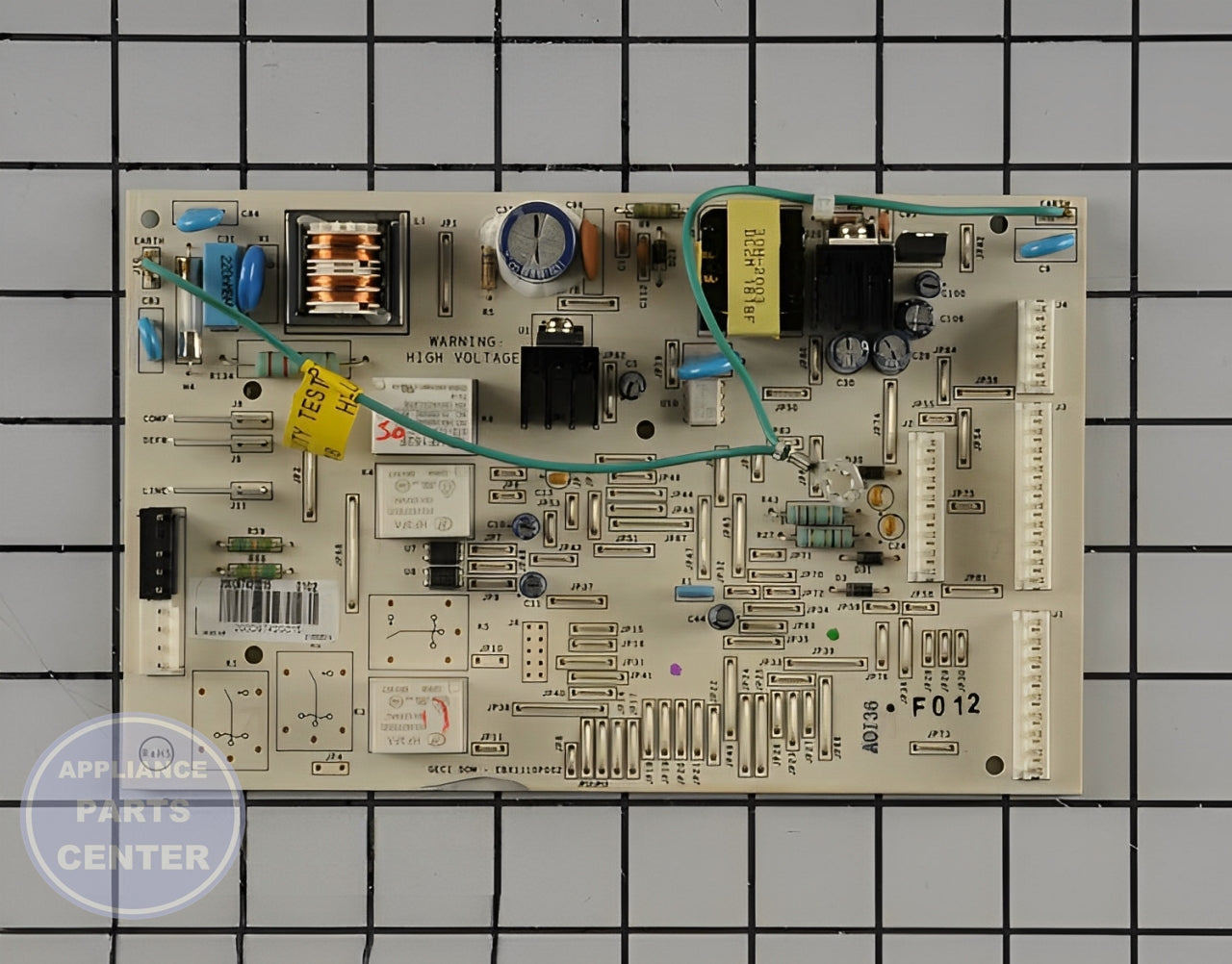 GE Main Control Board WR55X26827 - Main view showing temperature control for GE refrigerators
