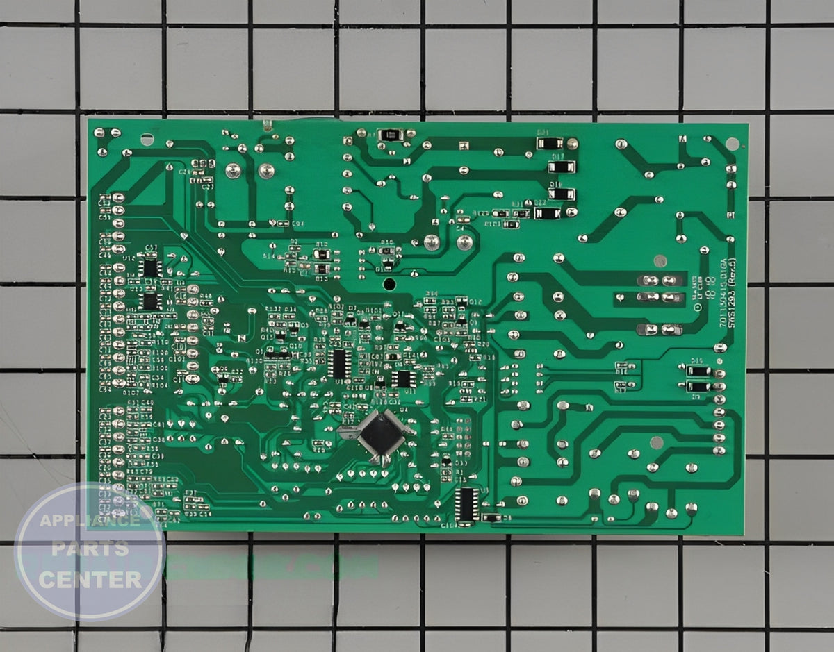 Main Control Board WR55X26827 - Detailed view of circuit board and timer specifications