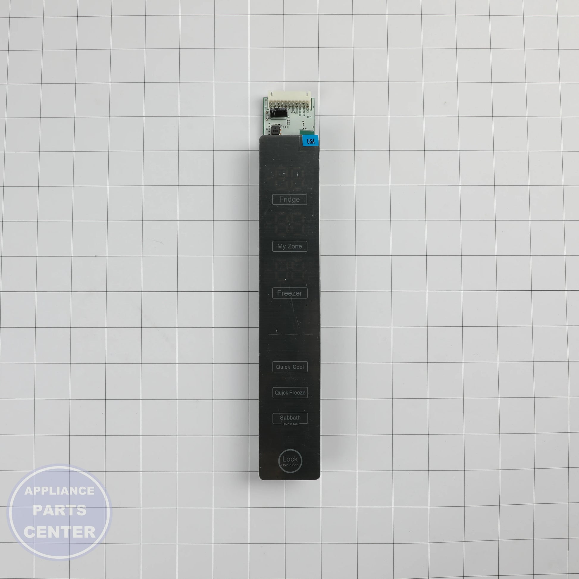 GEH USER INTERFACE DISPLAY WR55X29736 - Installation in GEH model showing key mounting points