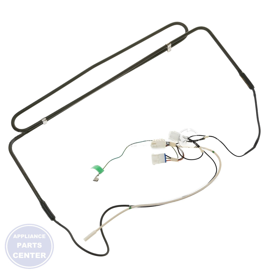 GE Refrigerator Defrost Heater and Harness WR55X31113 - Main view showing efficient defrosting for GE refrigerator models