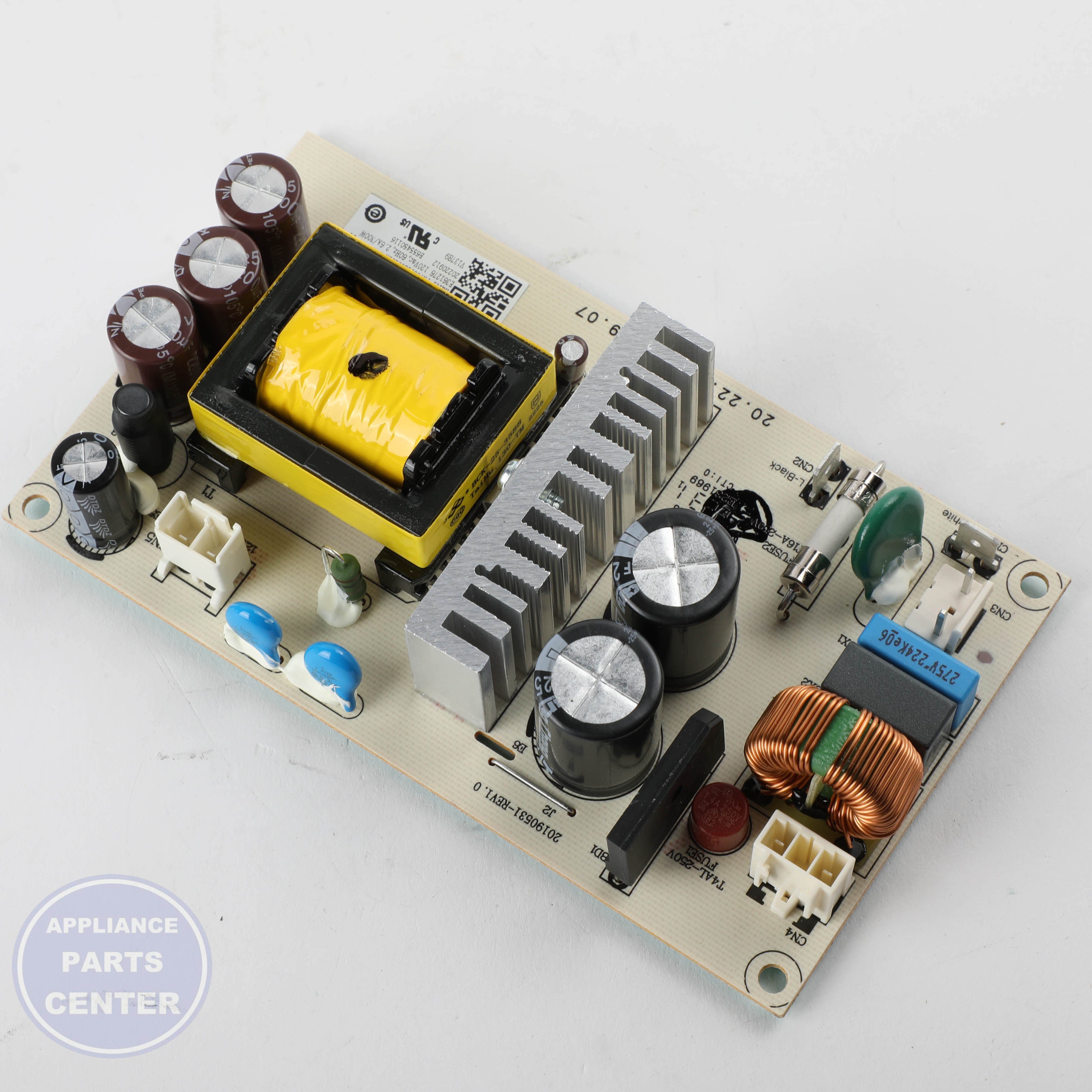GEH REFRIGERATOR POWER SUPPLY BOARD WR55X31984 - Main view showing stable voltage output for GEH XYZ and ABC models