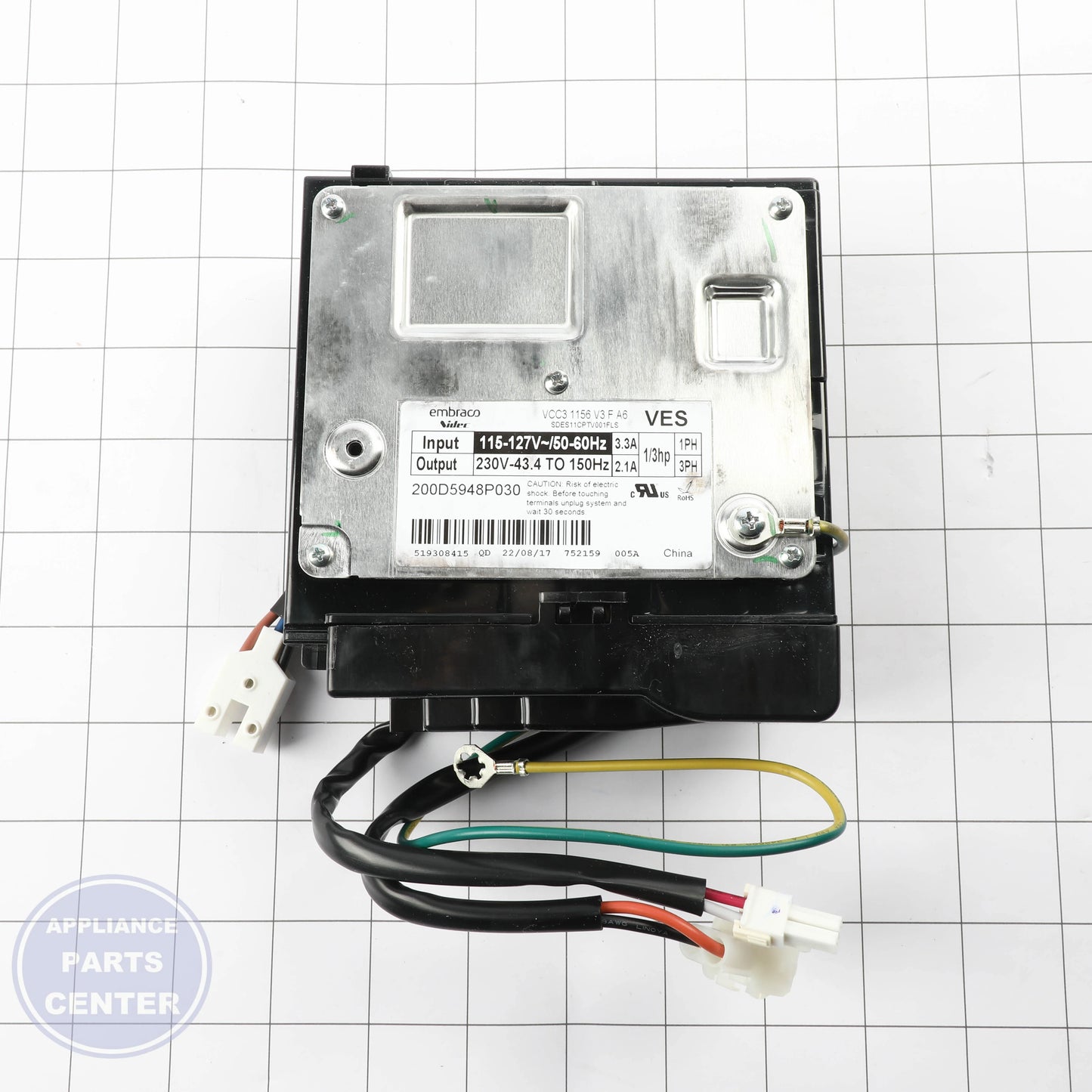 GEH INVERTER WR55X32676 - Installation in GEH Refrigerator showing key mounting points