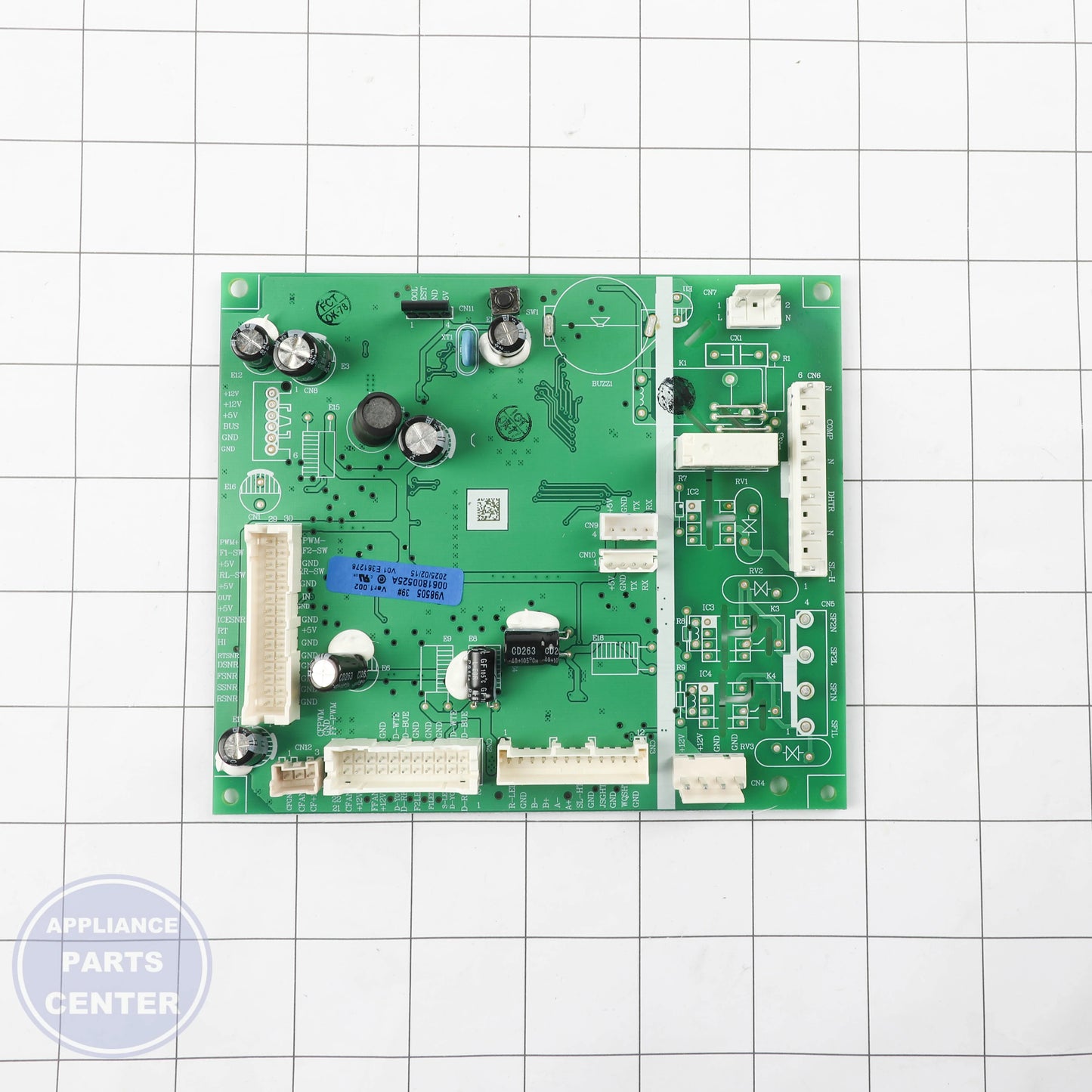 GEH MAIN BOARD WR55X33809 - Installation in GEH refrigerator showing key mounting points