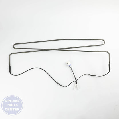 FREEZER HEATER AND HARNESS WR55X36087 - Side view with precise measurements
