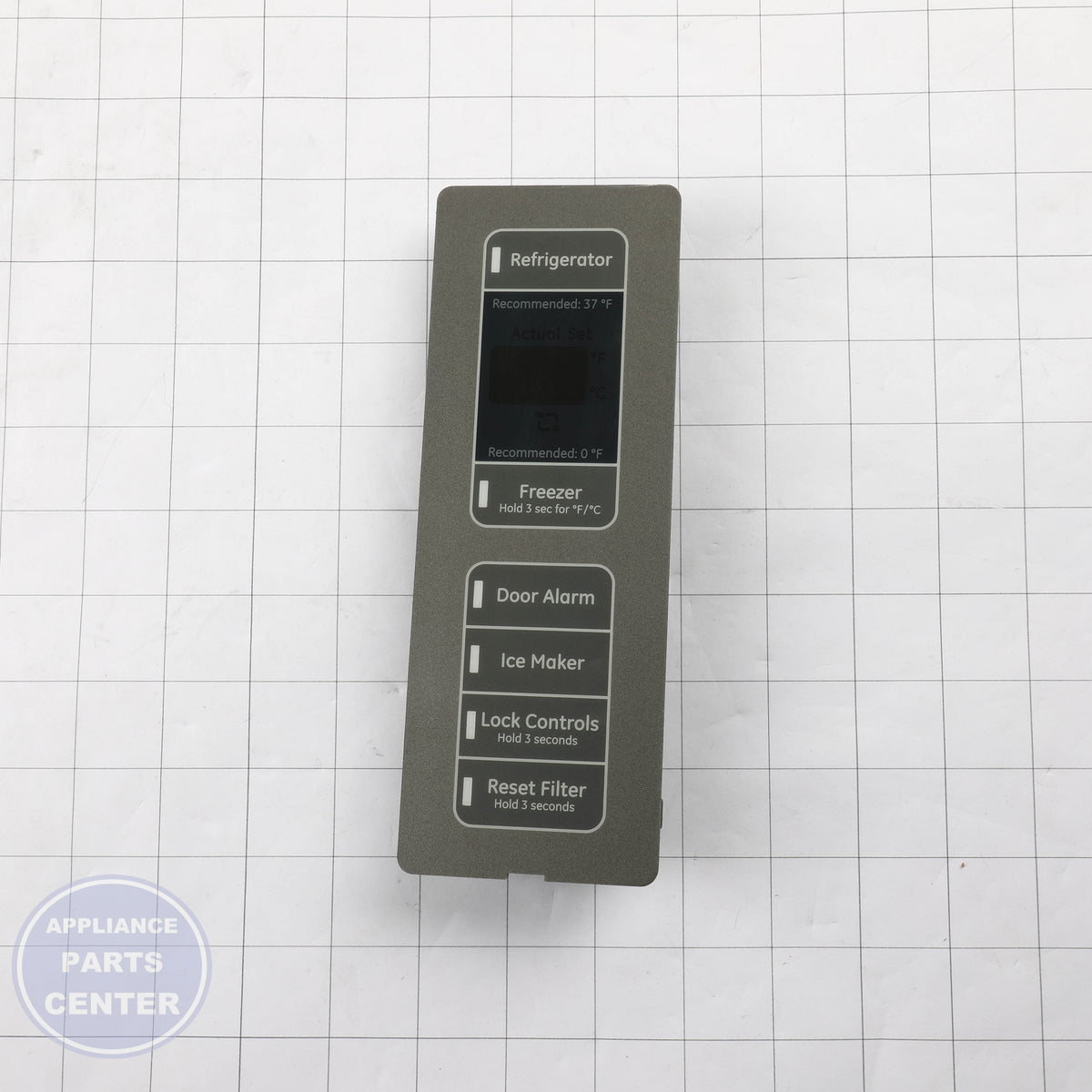 CONTROL LH DOOR SIDE ASM WR55X39248 - Side view with exact measurements
