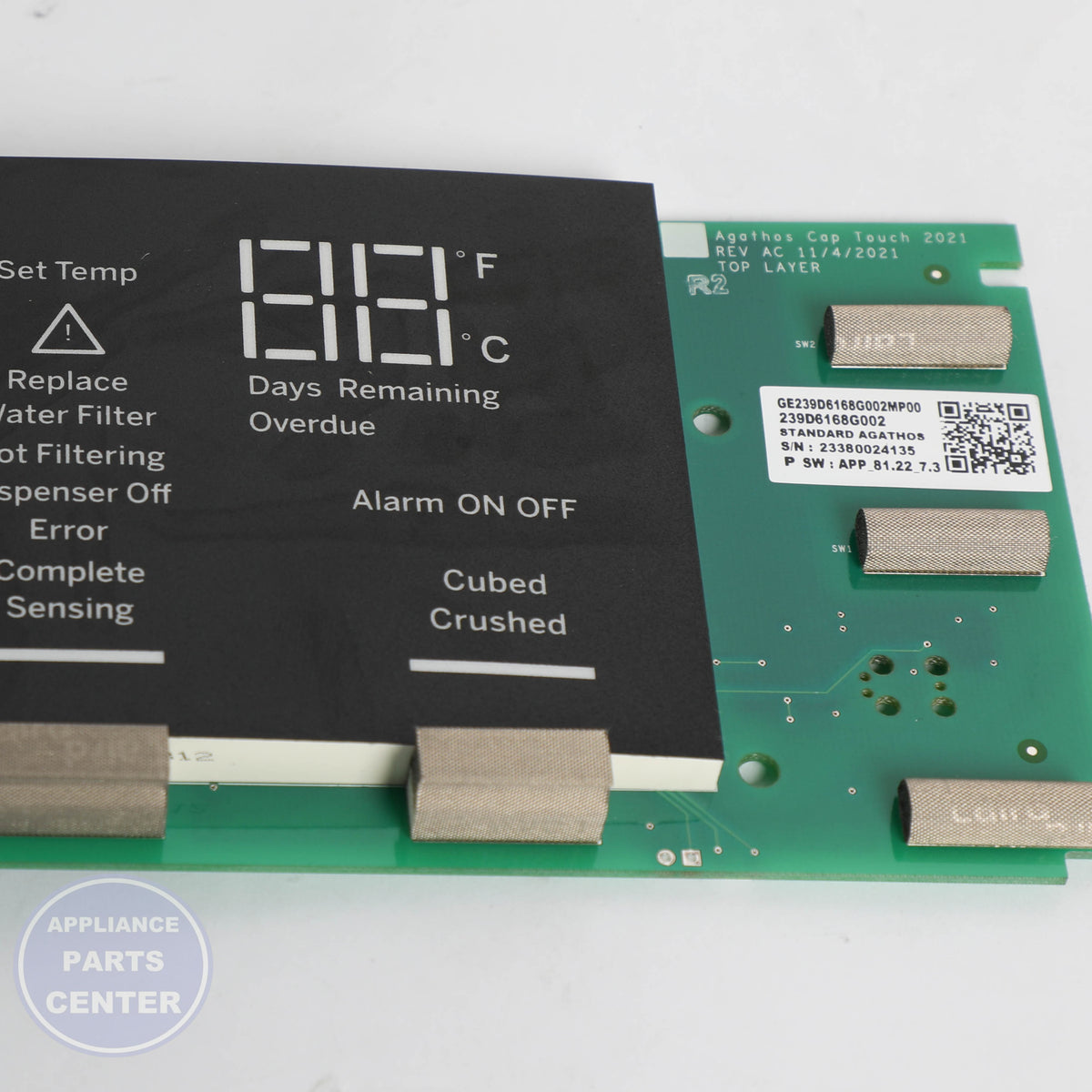GEH PCBA AGATHOS 2021 STD WR55X45225 - Installation in GEH model showcasing key mounting points