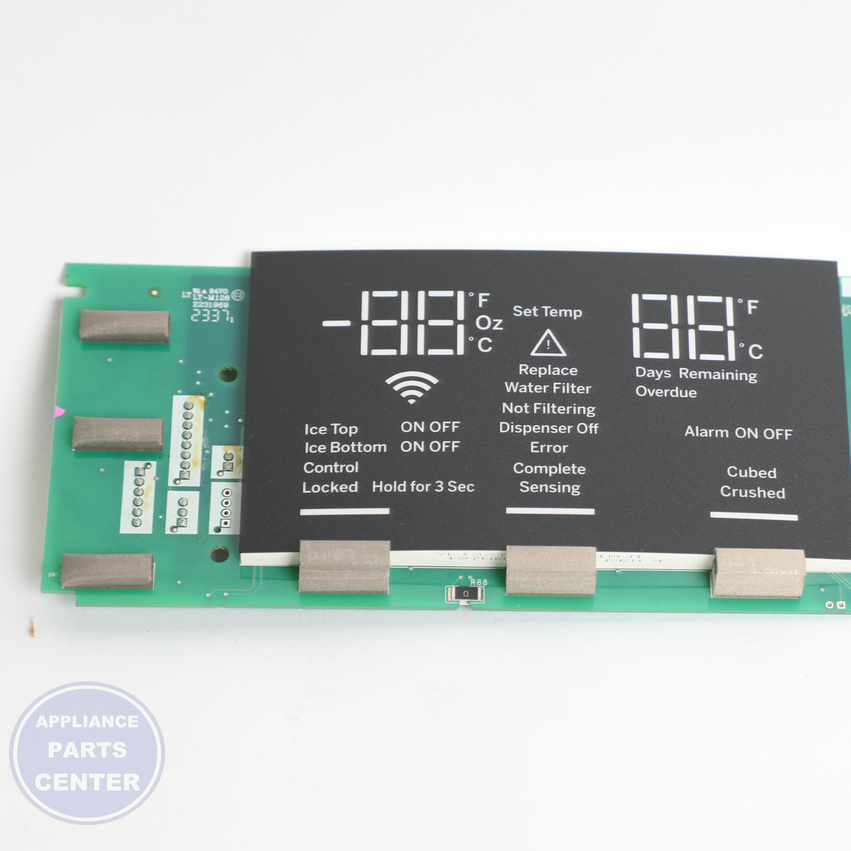 GEH PCBA AGATHOS 2021 AF WR55X45226 - Main view showing control features for GEH models