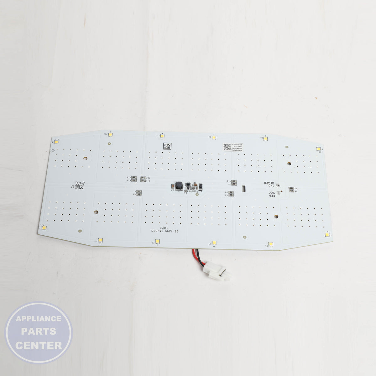 TOP LED BOARD WR55X47615 - Side view with energy-efficient specs