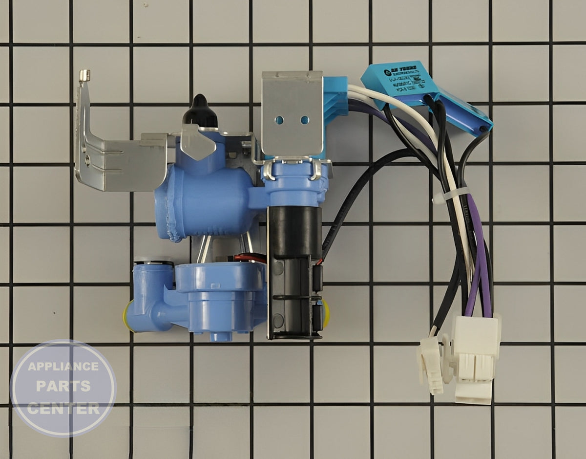 GE WATER VALVE WR57X10091 - Side view with precise measurements for proper fit