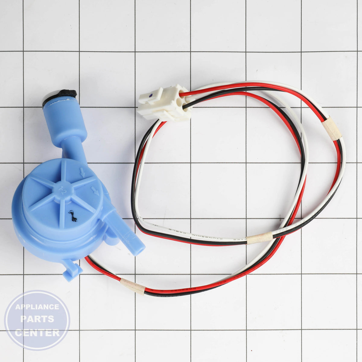 FLOW METER WR57X32245 - Side view with Valve & Float specs