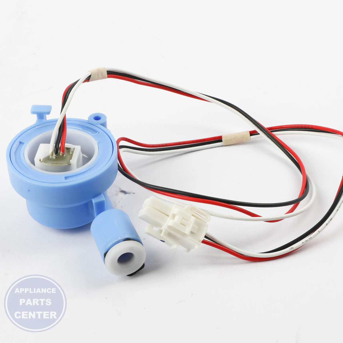 GEH FLOW METER WR57X32245 - Installation in GEH Refrigerator showing key mounting points