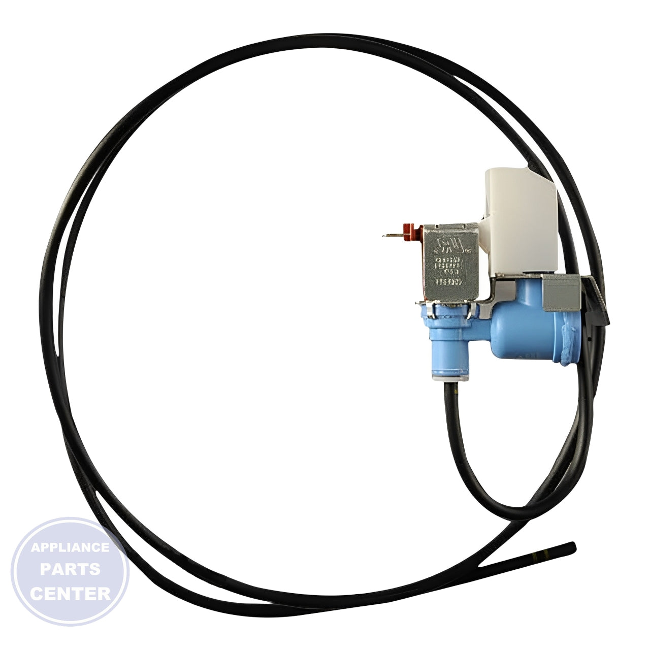 GE REFRIGERATOR WATER VALVE AND TUBE ASSEMBLY WR57X39965 - Main view showing efficient water flow for specific models
