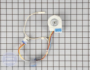 GE REFRIGERATOR EVAPORATOR DC MOTOR WITH THERMISTOR WR60X10074 - Main view showing efficient airflow for GEN Freezer or Refrigerator