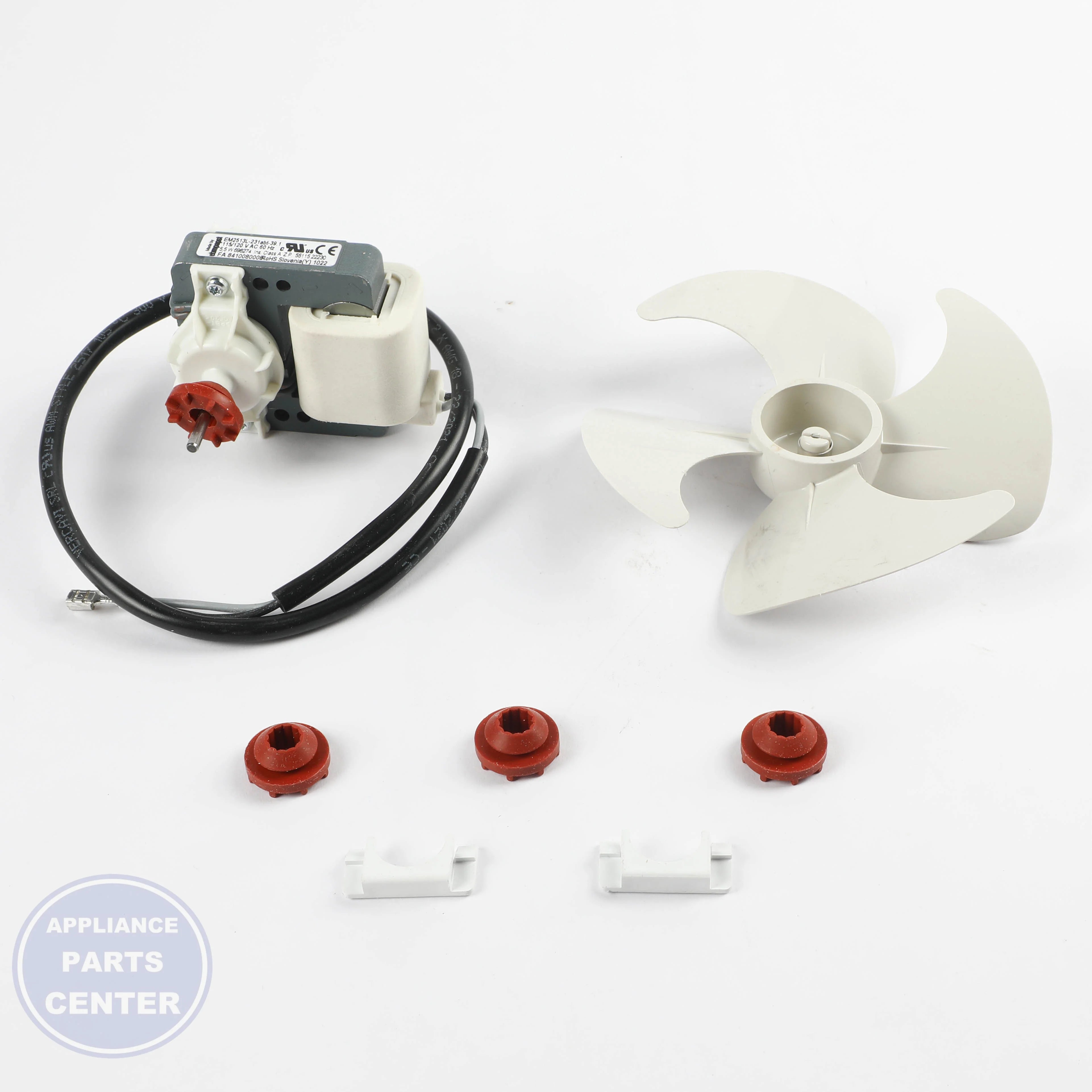 GEH CONDENSER FAN MOTOR WR60X10163 - Main view showing efficient airflow for GEH refrigerator models