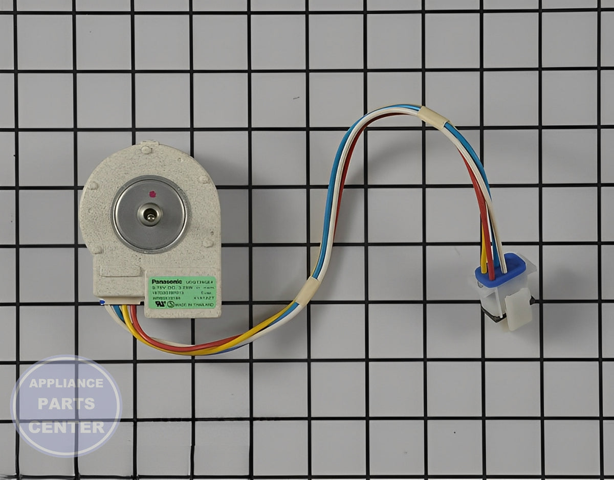 GE REFRIGERATOR EVAPORATOR FAN MOTOR WR60X10185 - Main view showing efficient air circulation for WR60X10043 and WR60X10154