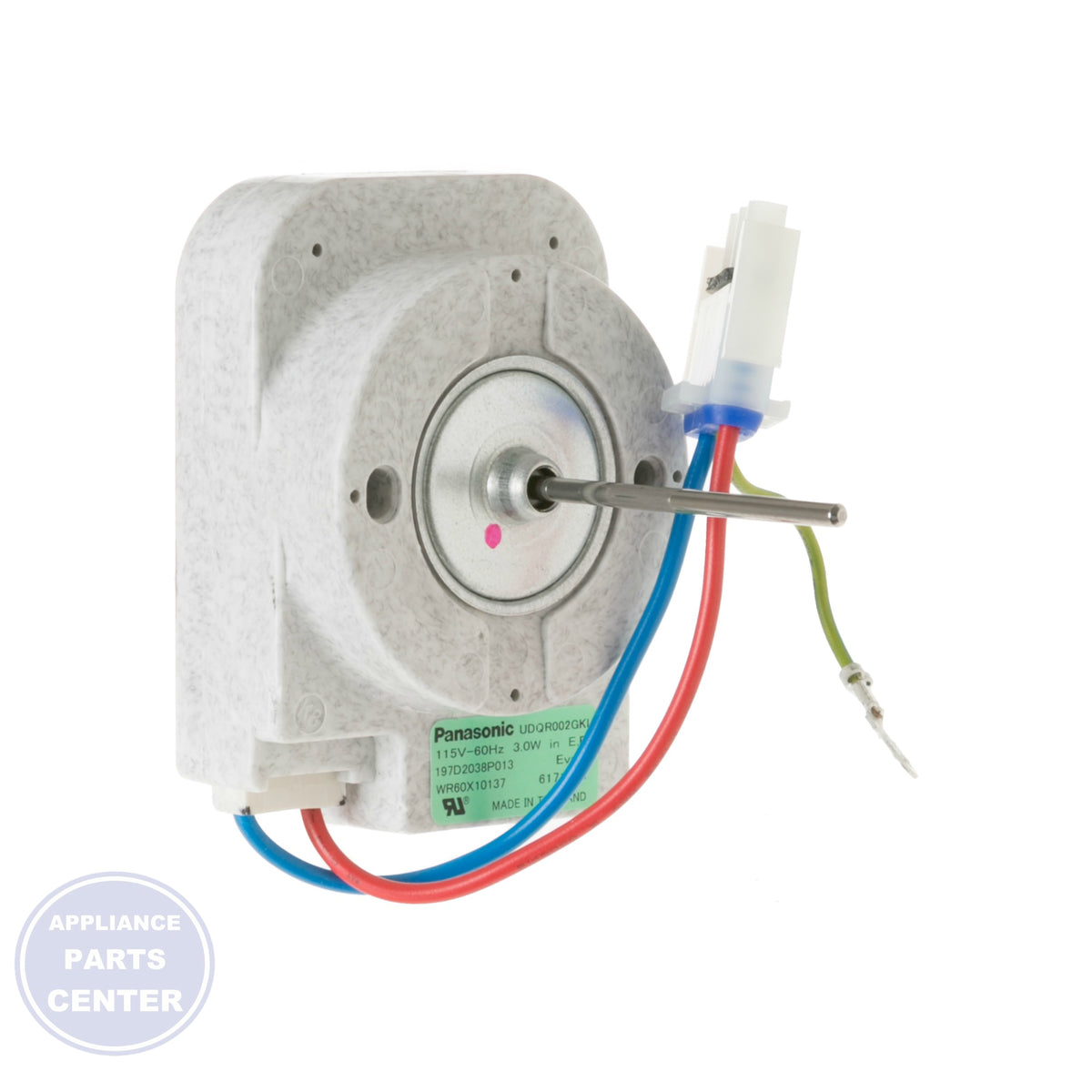 MOTOR AC/DC EVAP FAN. WR60X10240 - Detailed view of high-performance technical details