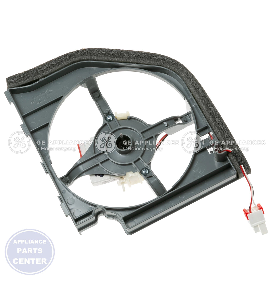 GEH ASM CONDENSER FAN WR60X10256 - Installation in XYZ model showing key mounting points