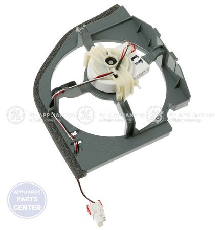 GEH ASM CONDENSER FAN WR60X10256 - Installation in XYZ model showing key mounting points
