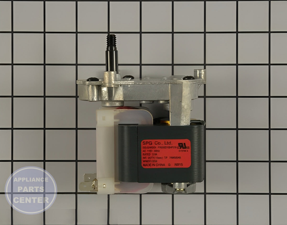 GE REFRIGERATOR ICEMAKER AUGER MOTOR WR60X10258 - Main view showing smooth ice dispensing for WR60X10056 and WR60X10230 models