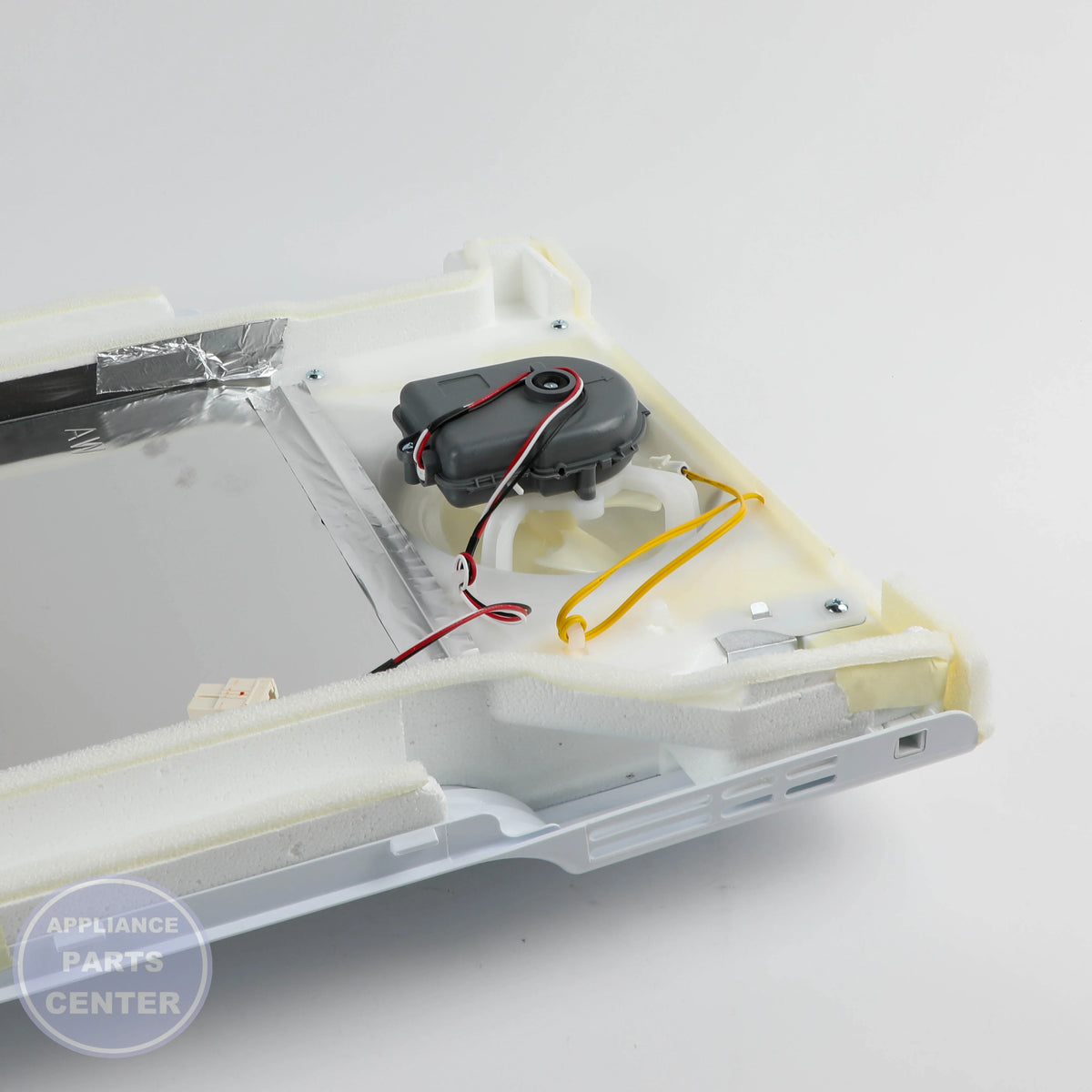 EVAP COVER ASM WR60X10273 - Side view with precise measurements