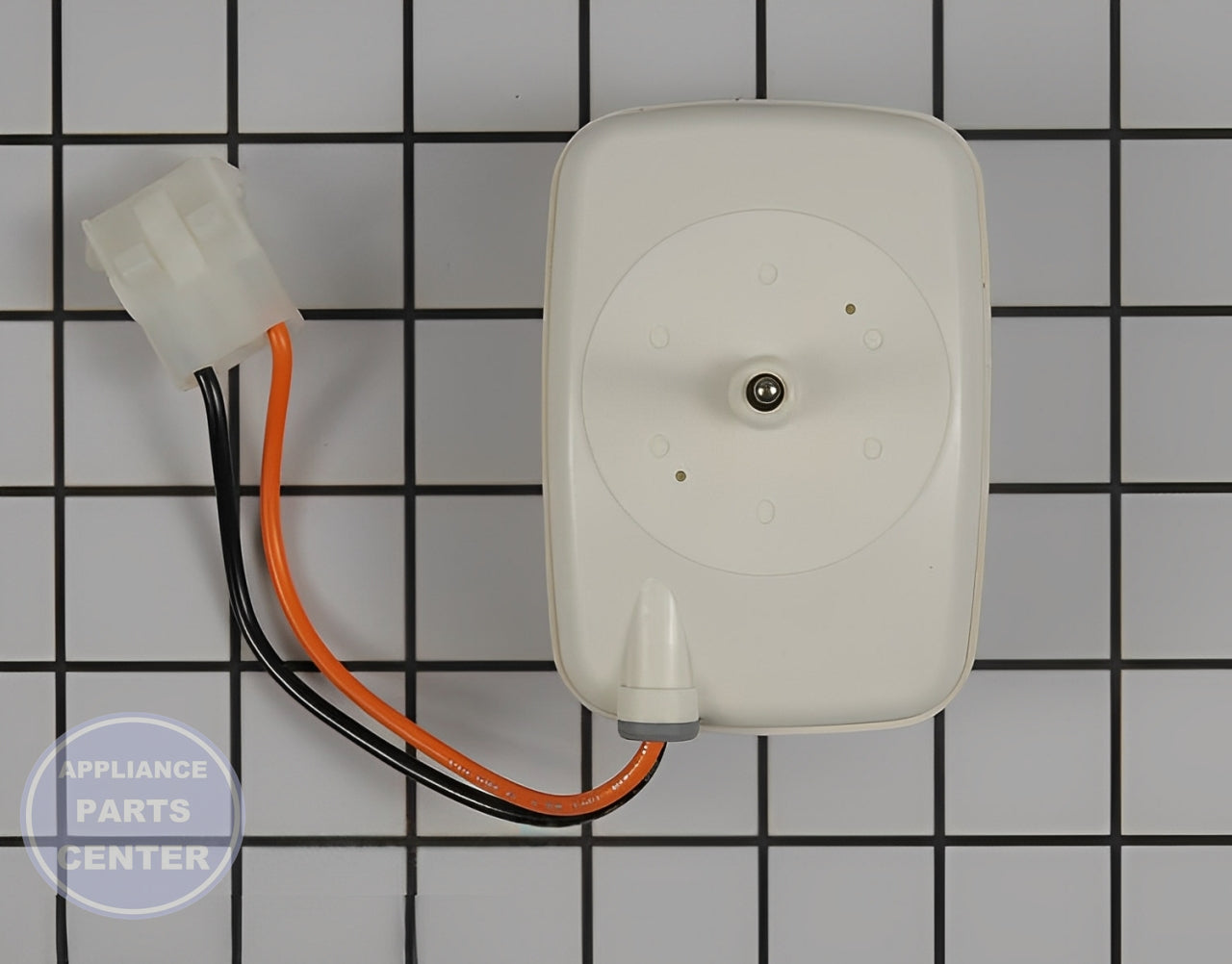 GE Refrigerator AC DC Condenser Fan Motor WR60X10348 - Side view with precise measurements