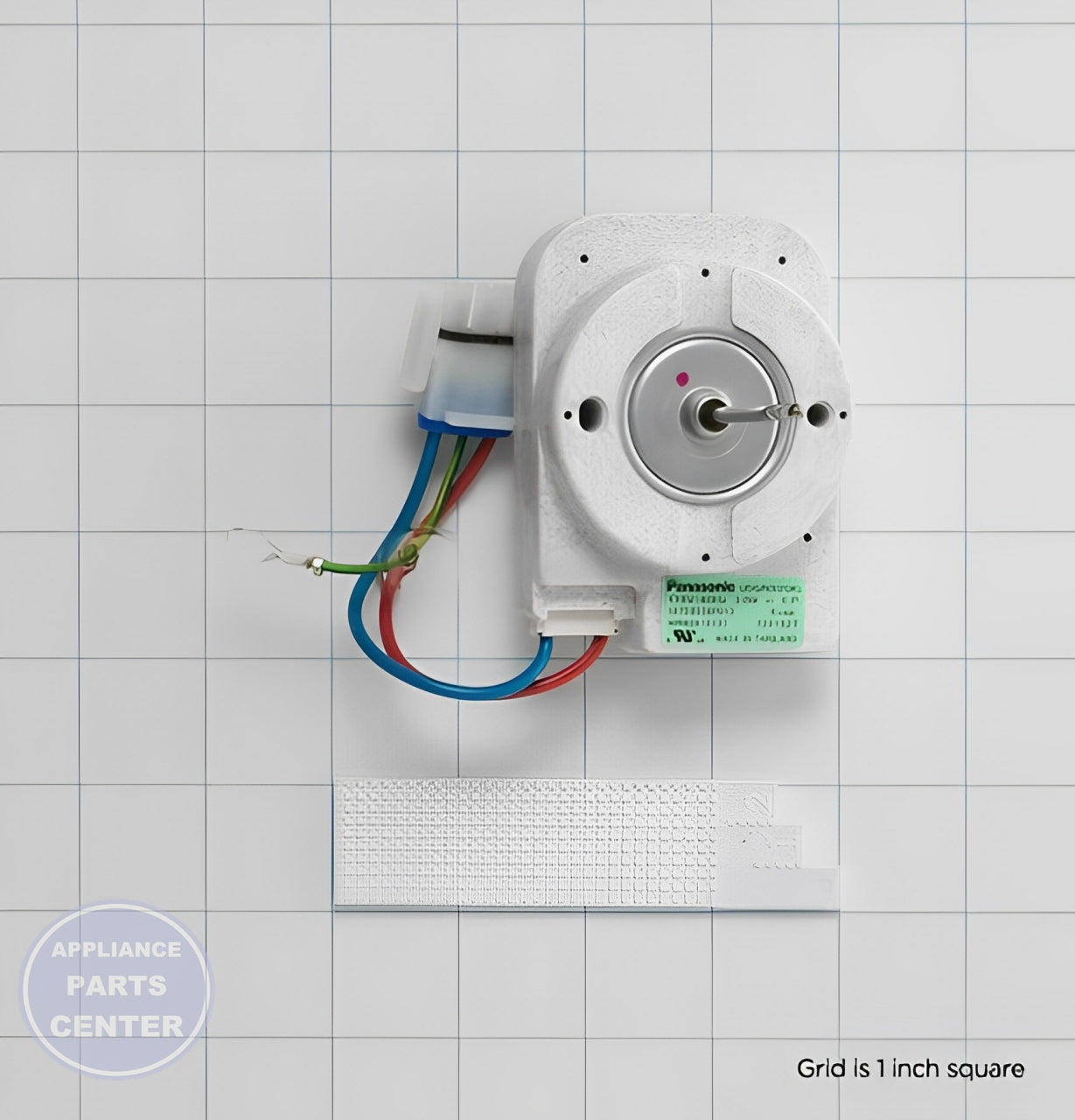 GE REFRIGERATOR EVAPORATOR FAN AC DC MOTOR WR60X21887 - Main view showing efficient cooling for GE refrigerator models