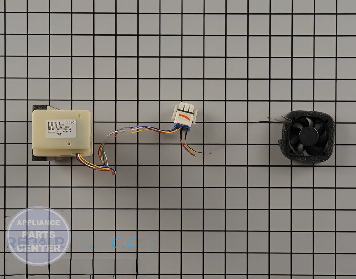 GE REFRIGERATOR DAMPER FAN ASSEMBLY WR60X23104 - Main view showing precise airflow for GEN Refrigerator models
