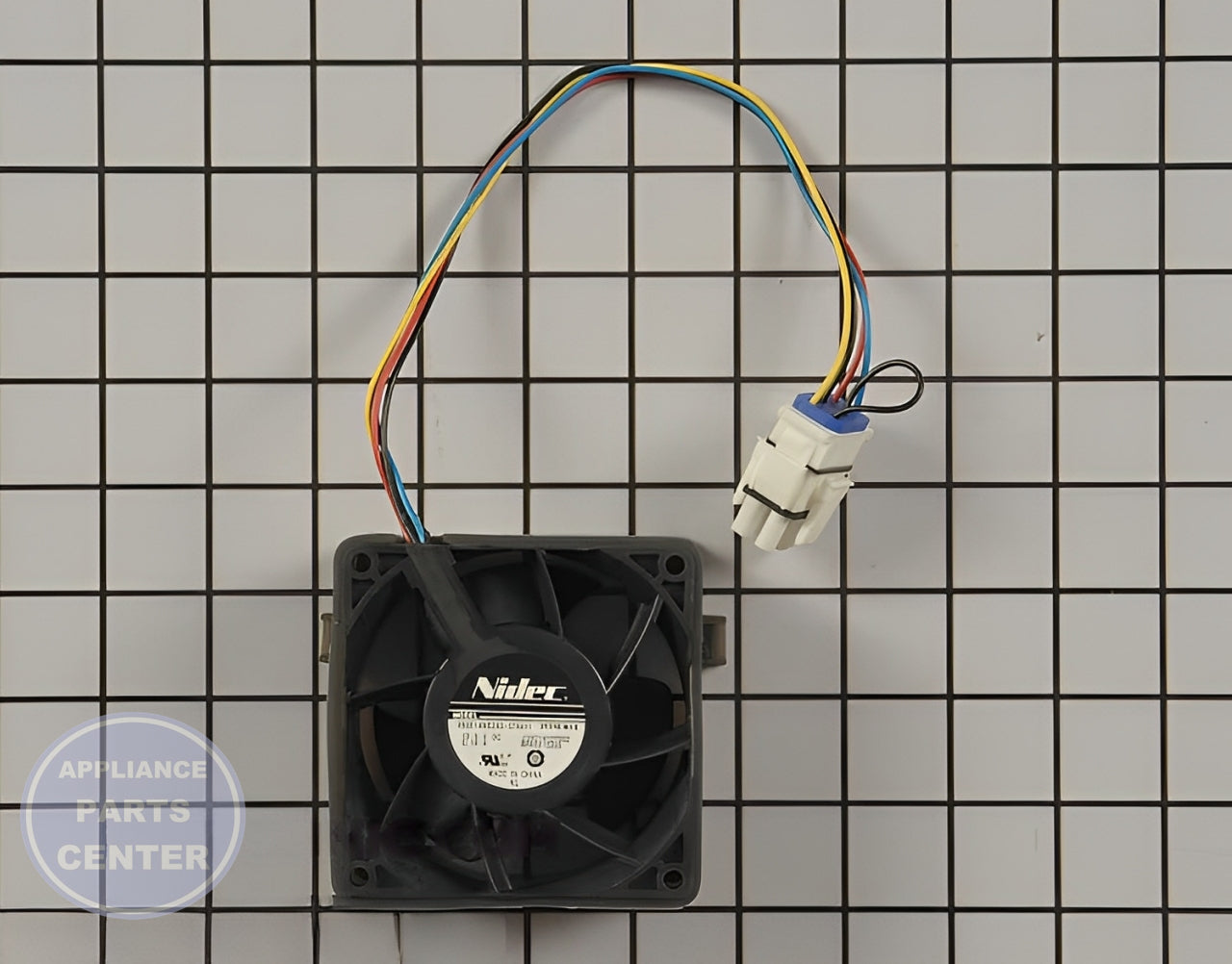 GE REFRIGERATOR EVAPORATOR FAN MOTOR ASSEMBLY WR60X26866 - Main view showing efficient cooling for GEN Refrigerator