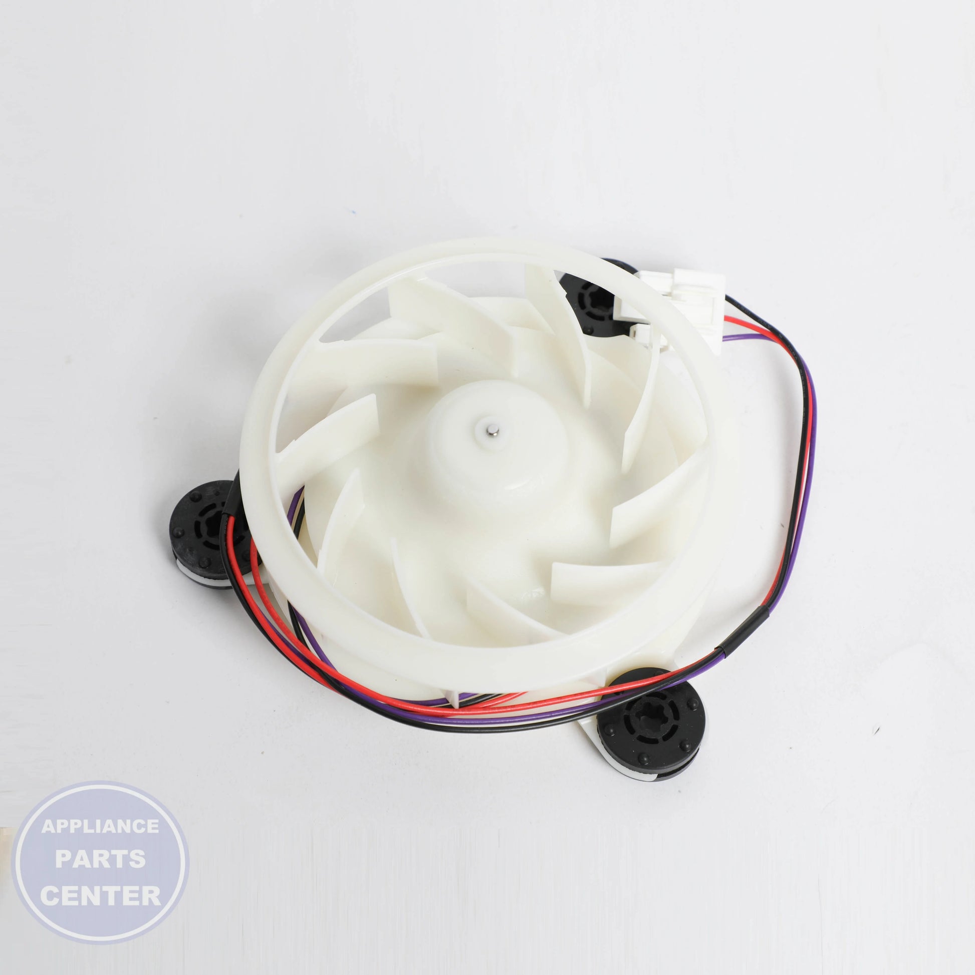 REFRIGERATOR FAN WR60X28538 - Side view with precise measurements