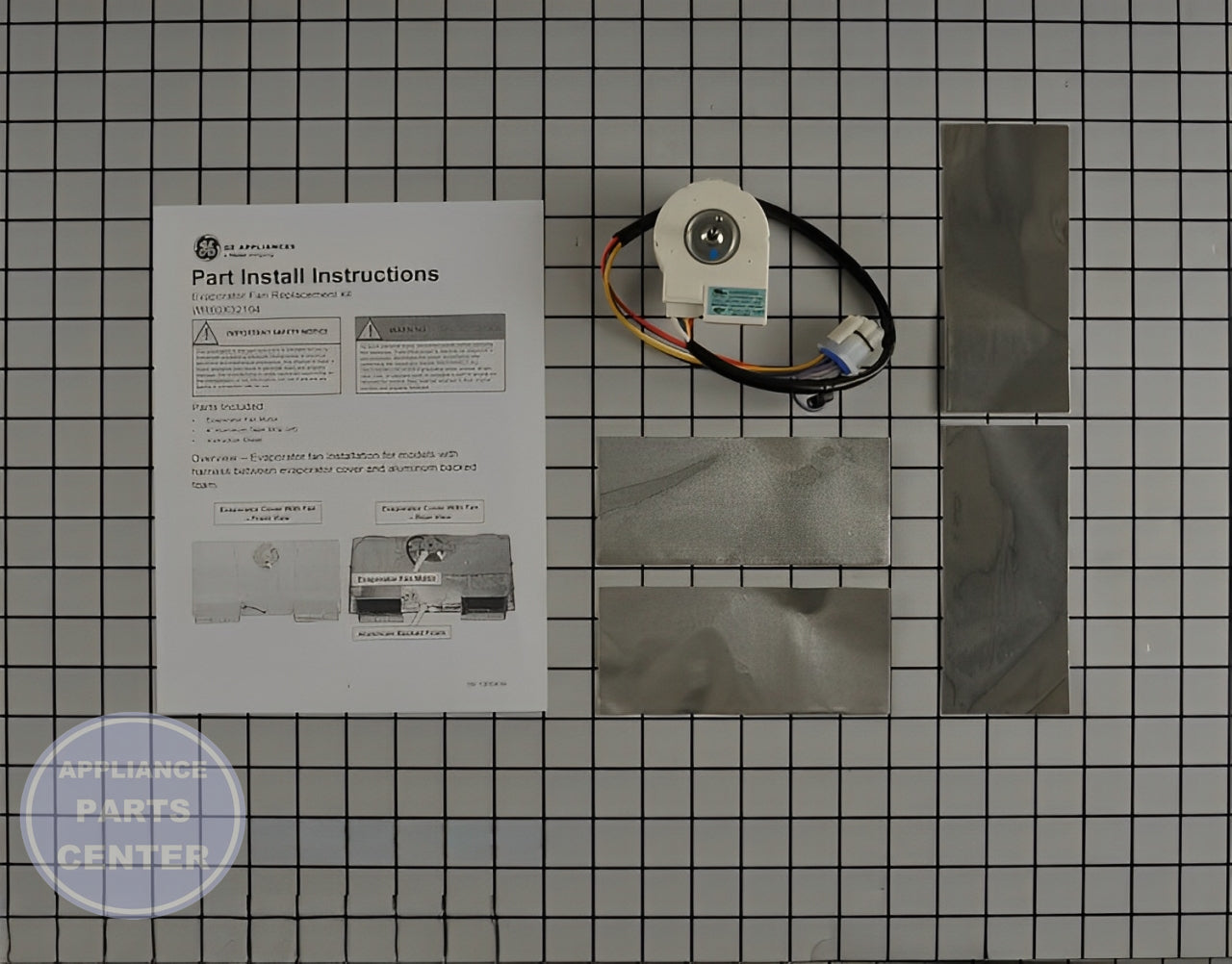 GE REFRIGERATOR EVAPORATOR MOTOR SERVICE KIT WR60X32614 - Main view showing efficient cooling for GEN Refrigerator models