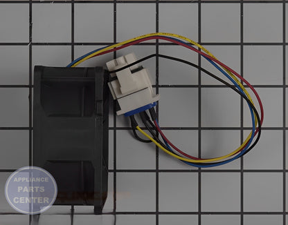 GE REFRIGERATOR FAN MOTOR WR60X35205 - Side view with quiet operation and reliable performance