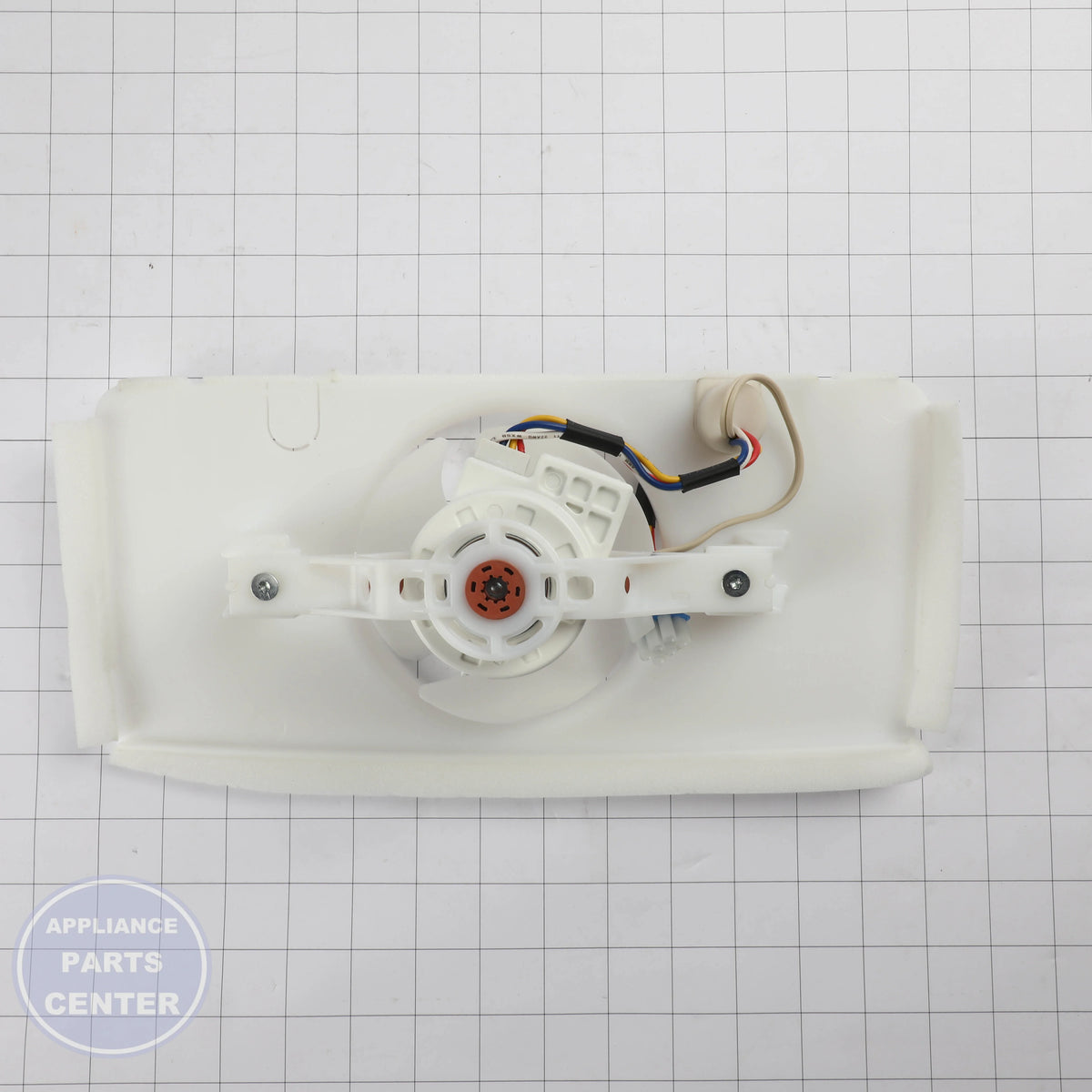GEH ORIFICE & FAN MOTOR WR60X40774 - Installation in GEH Refrigerator showing key mounting points