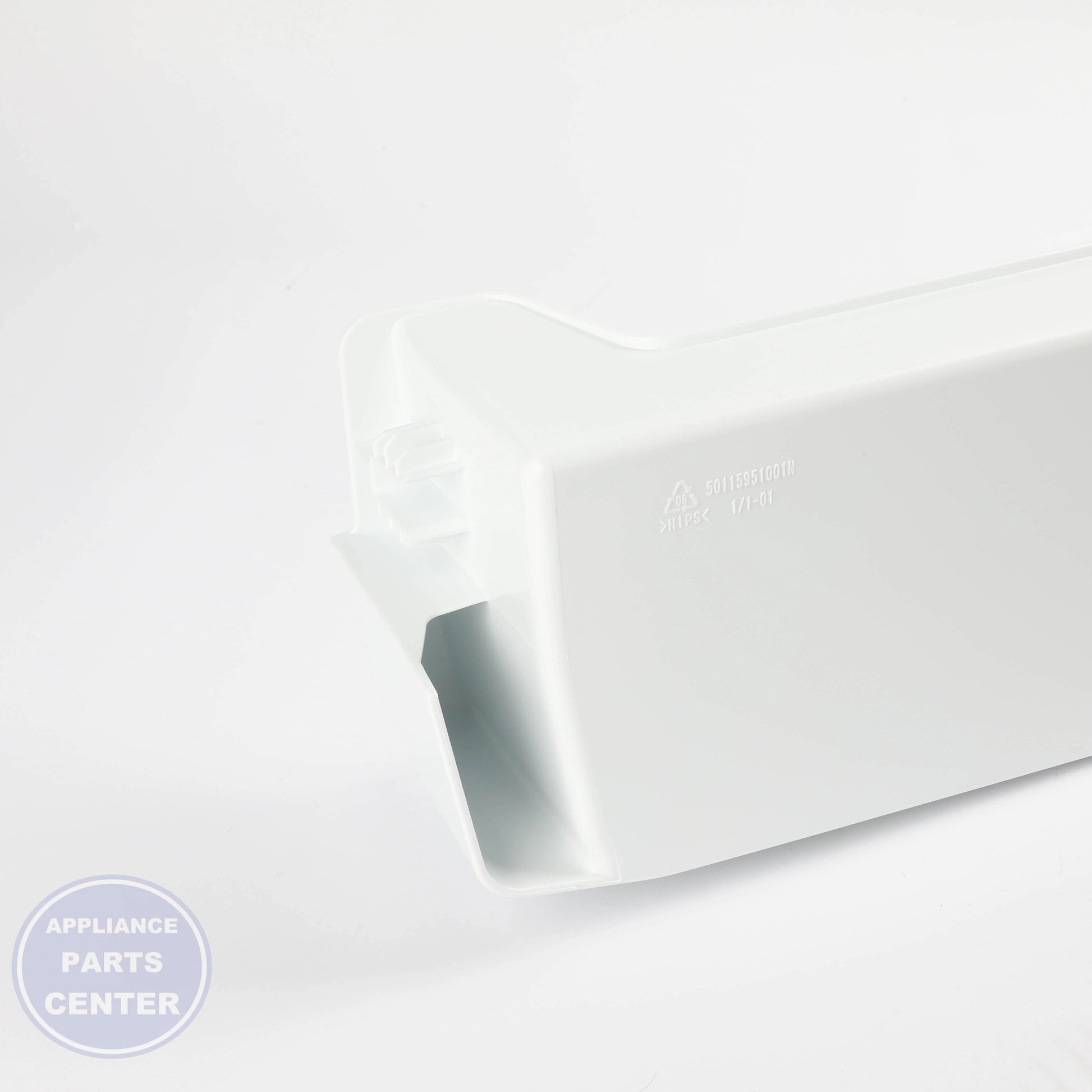 SHELF FIXED FF WR71X22755 - Side view with precise measurements and specs